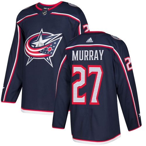 Adidas Men Columbus Blue Jackets 27 Ryan Murray Navy Blue Home Authentic Stitched NHL Jersey